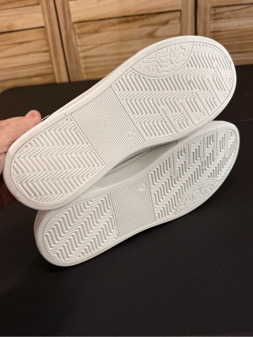 FME Sneakers Slip On Thick Soled Half-Slip In White Comfortable New With Tags 9